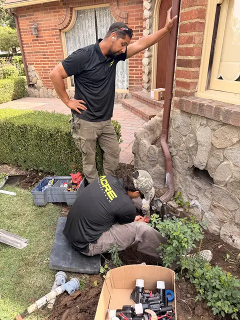 Checking the new valves on a recent valve replacement (ACRE job photo)